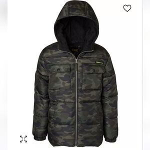 Boys Camouflage Puffer Jacket